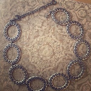 Fun silver link belt - adjustable.